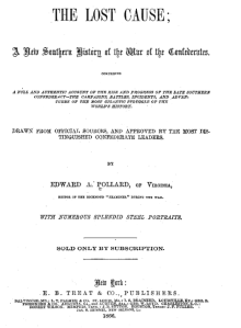 Page titre The Lost Cause